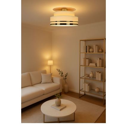 Kattovalo TAMI 1xE27/60W/230V beige/kulta