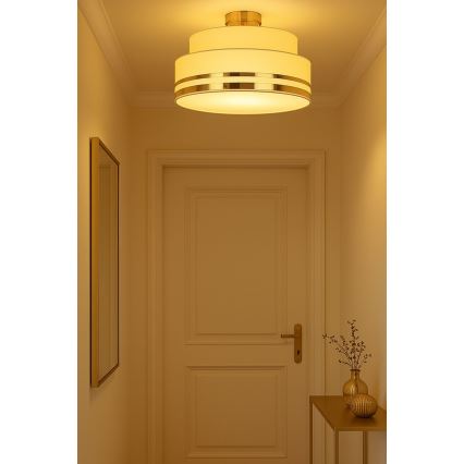 Kattovalo TAMI 1xE27/60W/230V beige/kulta