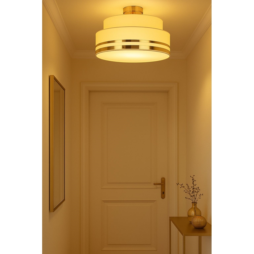 Kattovalo TAMI 1xE27/60W/230V beige/kulta