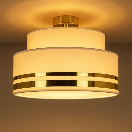 Kattovalo TAMI 1xE27/60W/230V beige/kulta