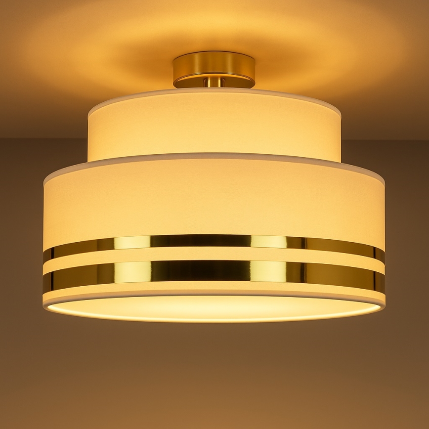 Kattovalo TAMI 1xE27/60W/230V beige/kulta