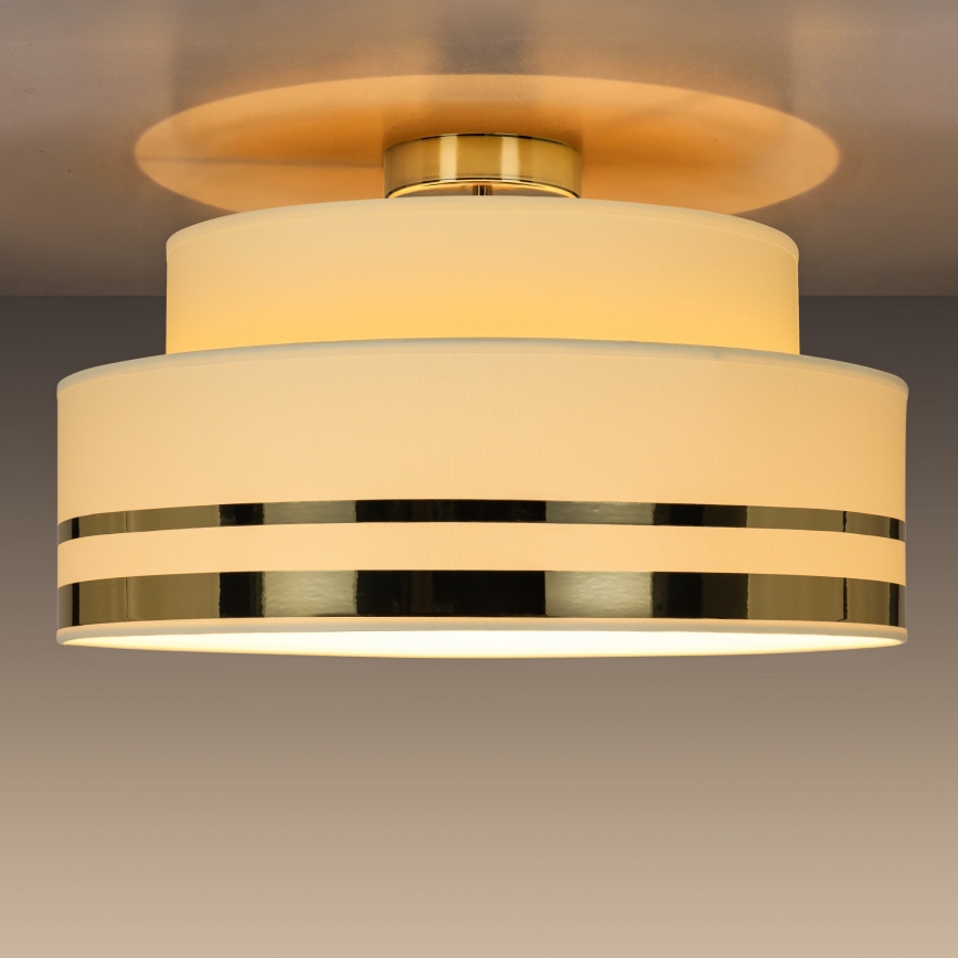 Kattovalo TAMI 1xE27/60W/230V beige/kulta