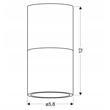 Kattovalo TUBA 1xGU10/15W/230V
