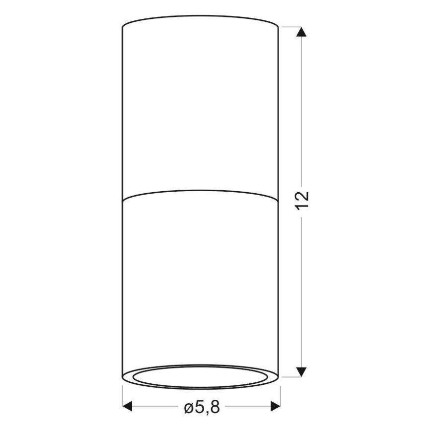 Kattovalo TUBA 1xGU10/50W/230V musta