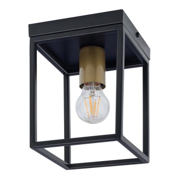 Kattovalo VIGO 1xE27/60W/230V musta/kulta