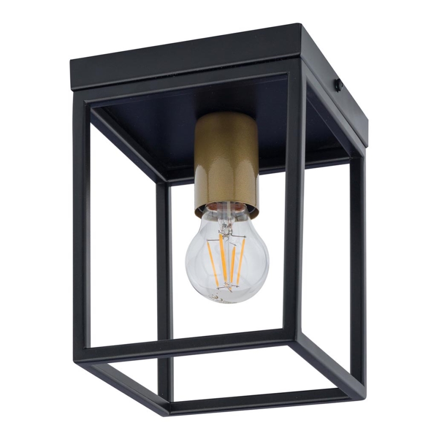 Kattovalo VIGO 1xE27/60W/230V musta/kulta