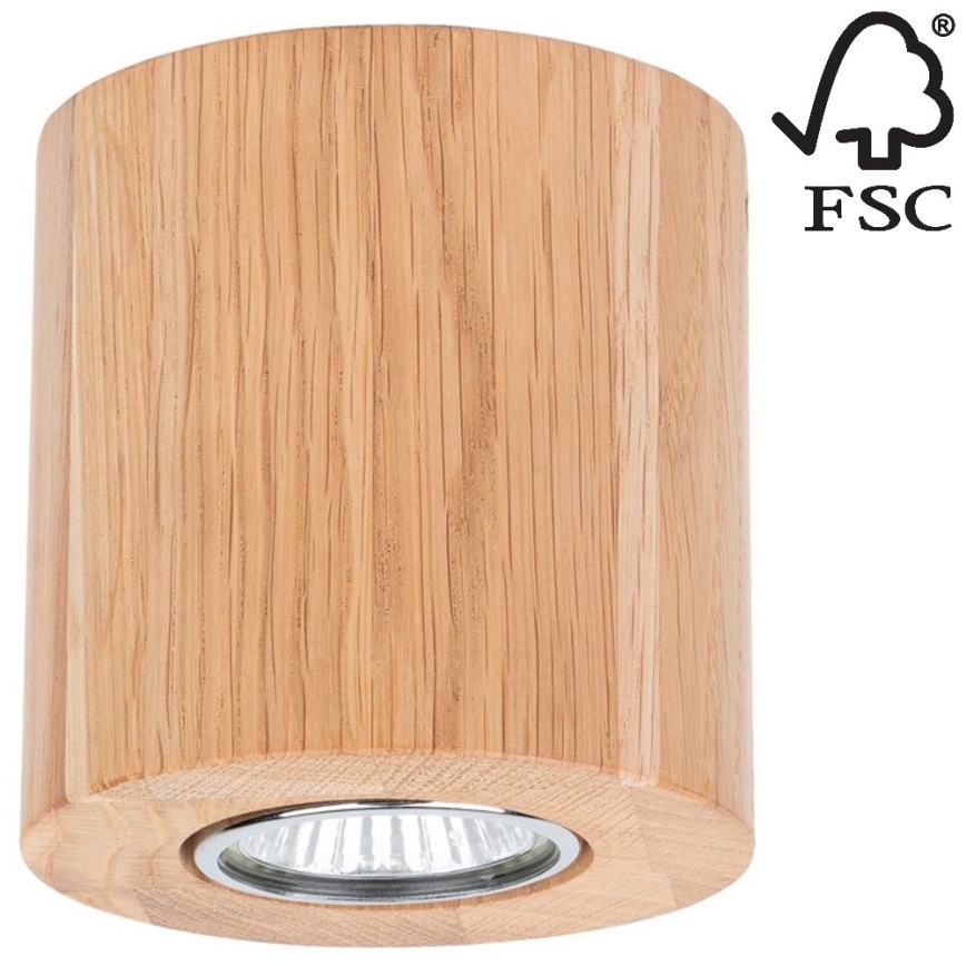 Kattovalo WOODDREAM 1xGU10/6W/230V tammi - FSC-sertifioitu