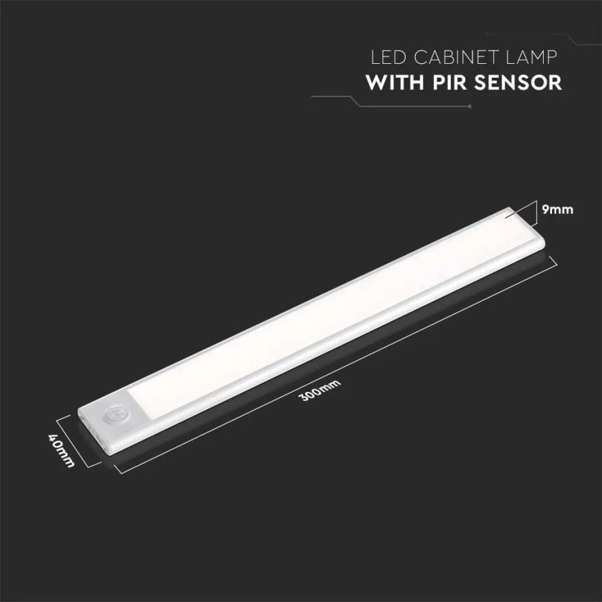 Keittiökaappien alla oleva LED-valo anturilla LED/1,5W/5V 3000K 1500 mAh