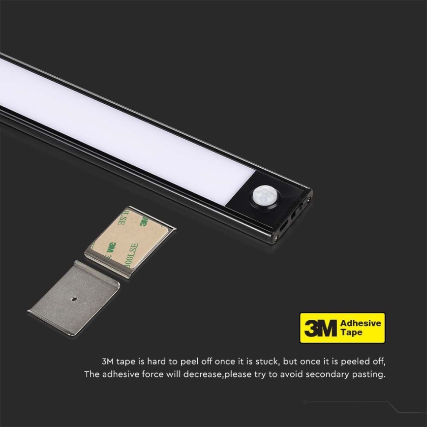 Keittiökaappien alla oleva LED-valo anturilla LED/2,5W/5V 4000K 3000 mAh