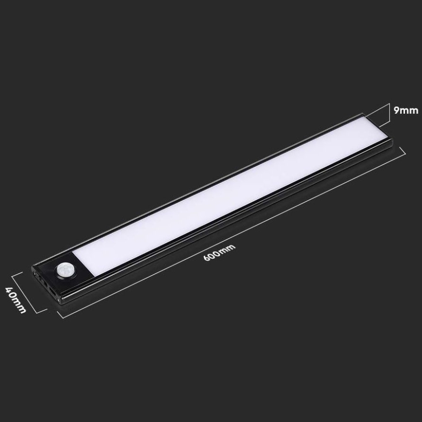 Keittiökaappien alla oleva LED-valo anturilla LED/2,5W/5V 4000K 3000 mAh