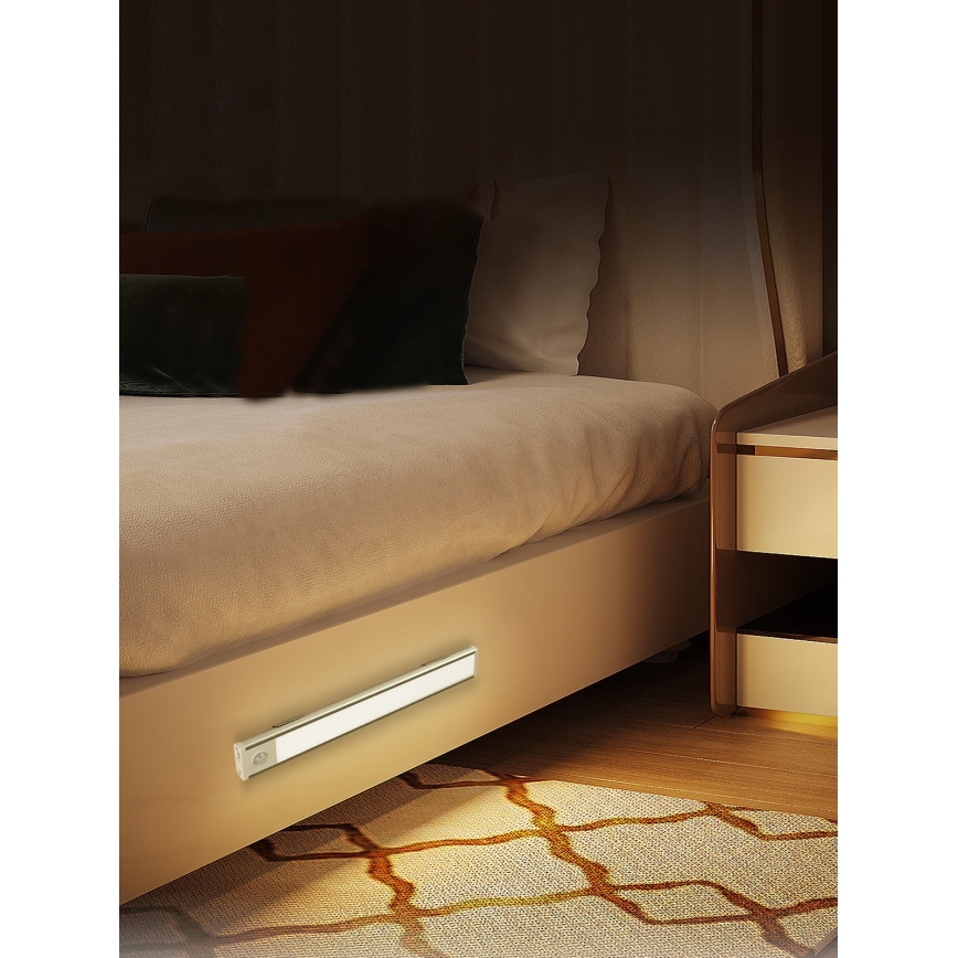 Keittiökaappien alla oleva LED-valo CABINET-4 PIR-anturilla LED/1,5W/230V 1100mAh 4000K