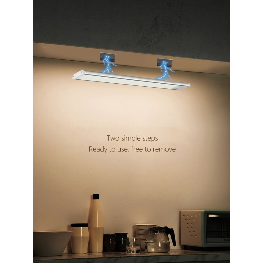 Keittiökaappien alla oleva LED-valo CABINET-4 PIR-anturilla LED/1,5W/230V 1100mAh 4000K