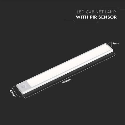 Keittiökaappien alla oleva LED-valo kanssa sensori LED/2W/5V 3000K