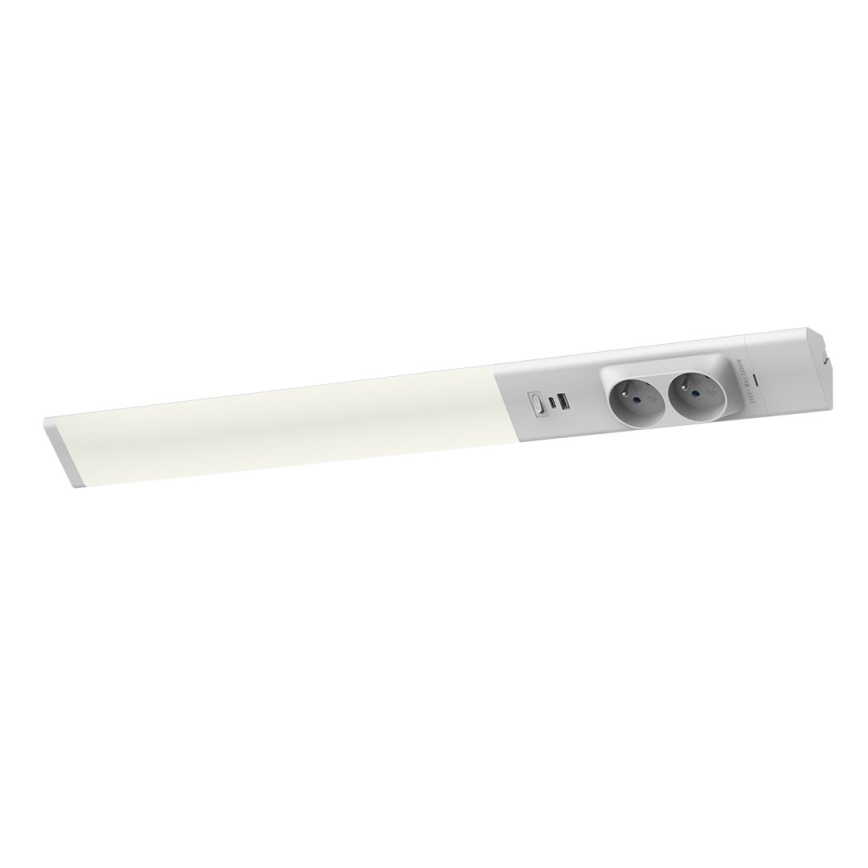 Keittiökaappien alla oleva LED-valo laatikoilla ja USB portit LED/18W/230V 4000K hopea