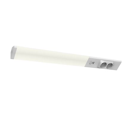 Keittiökaappien alla oleva LED-valo laatikoilla ja USB portit LED/18W/230V 4000K hopea