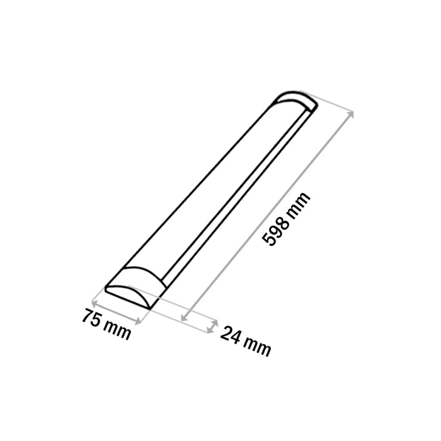 Keittiökaappien alla oleva LED-valo QTEC LED/18W/230V 60 cm musta