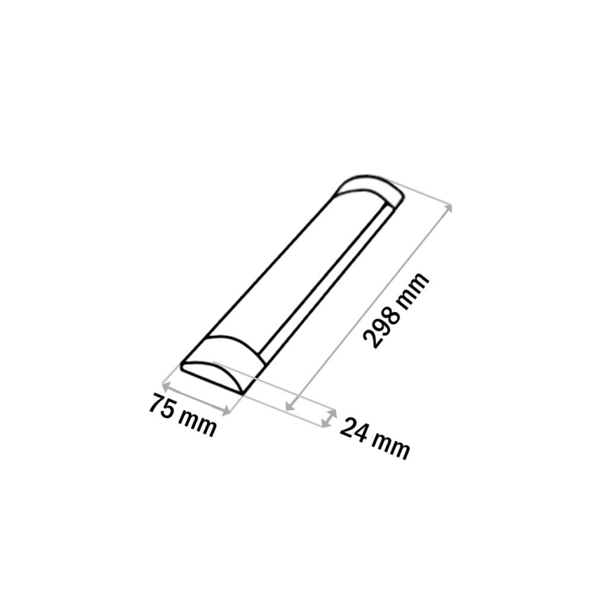 Keittiökaappien alla oleva LED-valo QTEC LED/9W/230V 30 cm musta