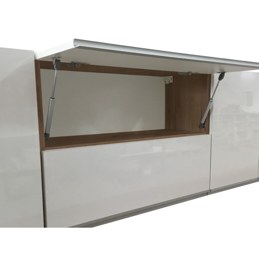 Keittiökaluste MARINA 180 cm tammi craft/kiiltävä valkoinen