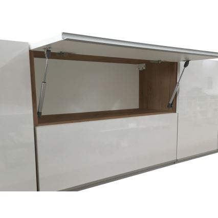 Keittiökaluste MARINA 240 cm, craft-tammi/kiiltävä valkoinen