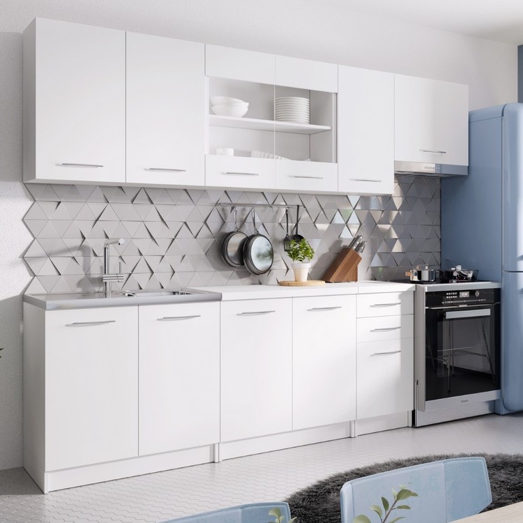 Keittiökalustopaketti MARISA 260 cm, valkoinen