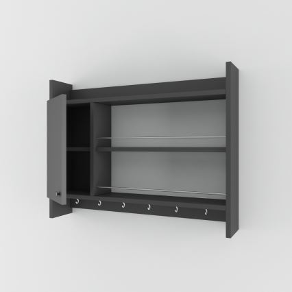 Keittiön seinähylly KNERR 65x85 cm antrasiitti