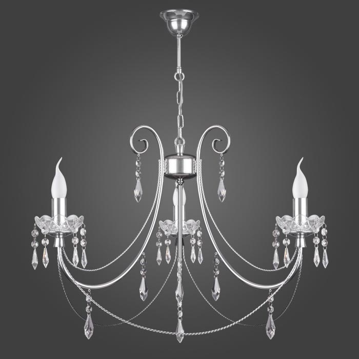 Kemar KN/3/CR - Kattokruunu CRISTAL 3xE14/60W/230V