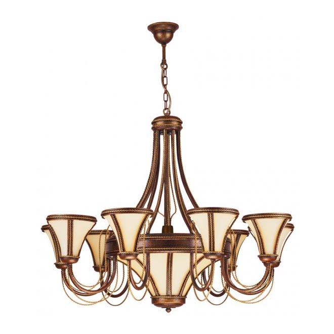 Kemar T/9 - Kattokruunu TANAJA 9xE14/60W+1xE27/100W punainen