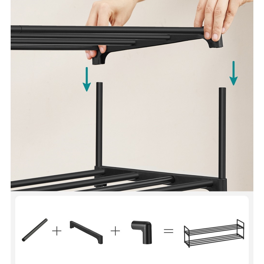 Kenkäkaappi ALVORO, musta