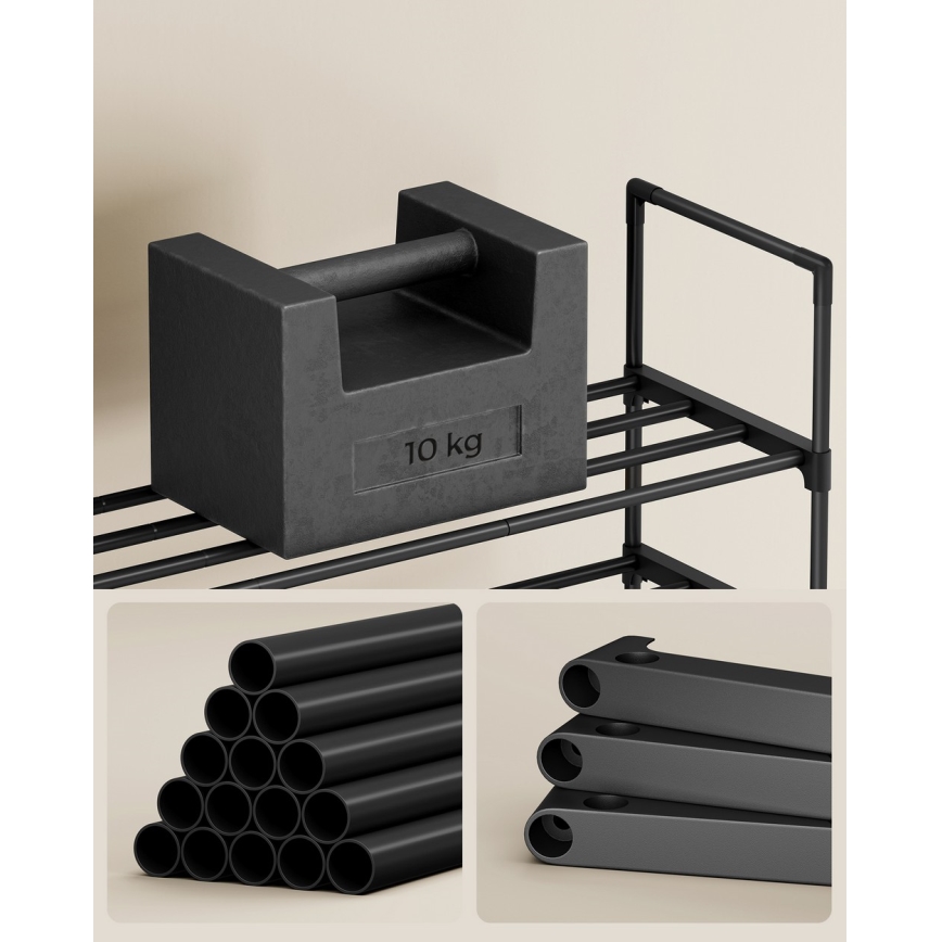 Kenkäkaappi ALVORO, musta