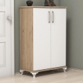 Kenkäkaappi ASTA 100x72 cm valkoinen/beige