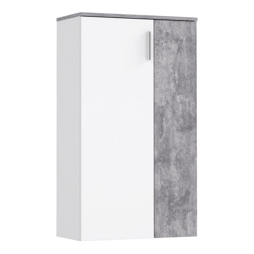 Kenkäkaappi ETON valkoinen/harmaa betoni