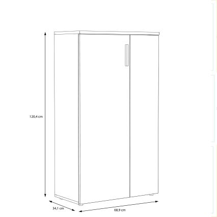 Kenkäkaappi ETON valkoinen/harmaa betoni