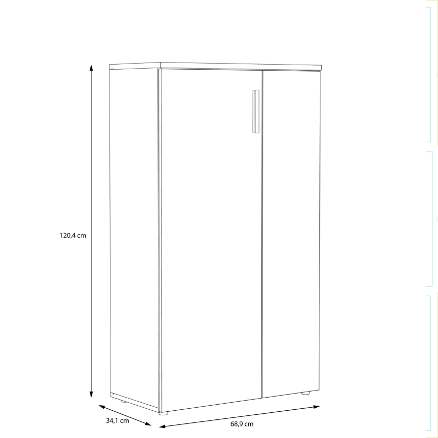 Kenkäkaappi ETON valkoinen/harmaa betoni
