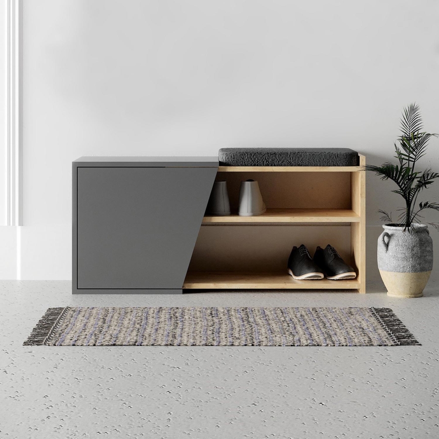 Kenkäkaappi FIONA 37x104 cm ruskea/antrasiitti
