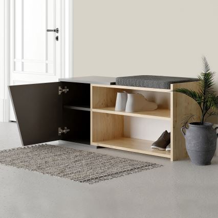 Kenkäkaappi FIONA 37x104 cm ruskea/antrasiitti