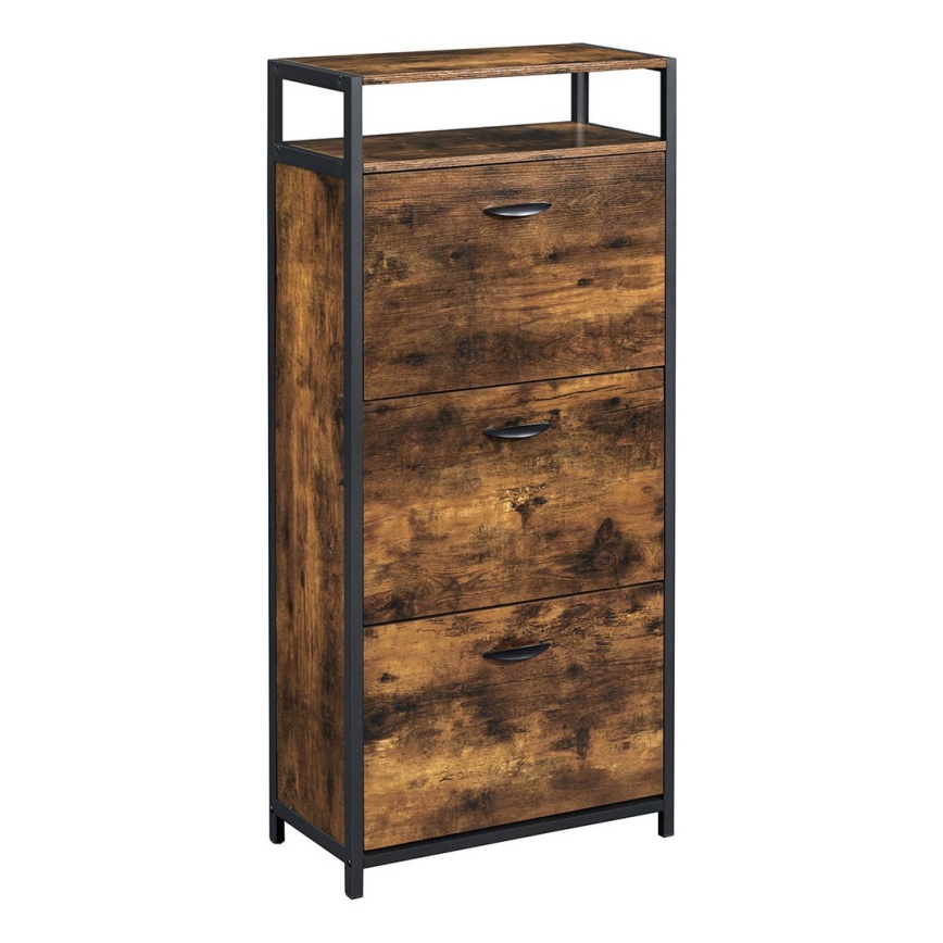 Kenkäkaappi FIRA, ruskea/musta