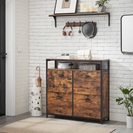 Kenkäkaappi FIRA ruskea/musta