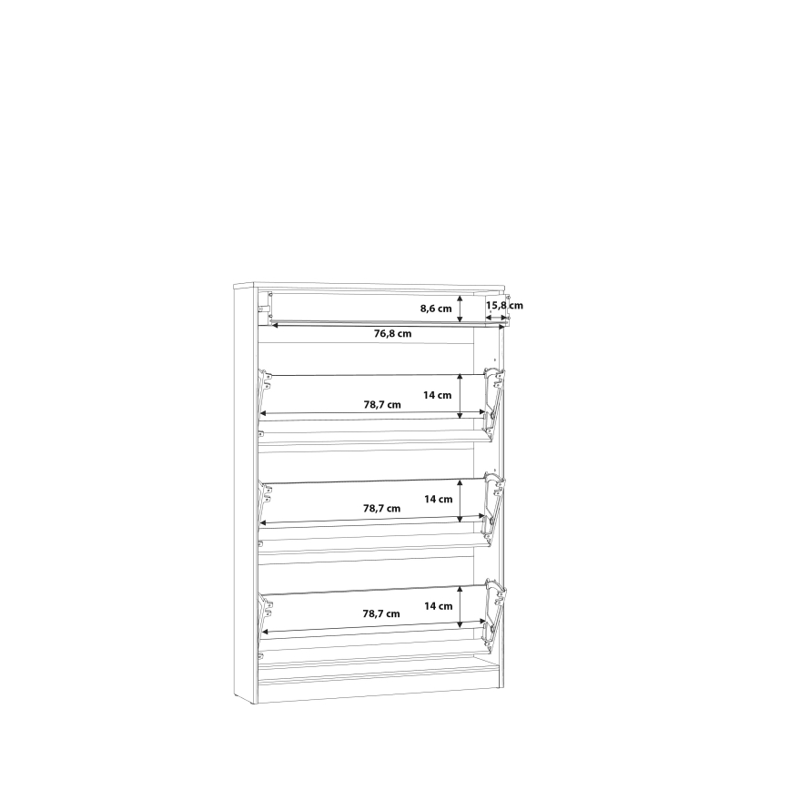 Kenkäkaappi KAVI artisan-tammi