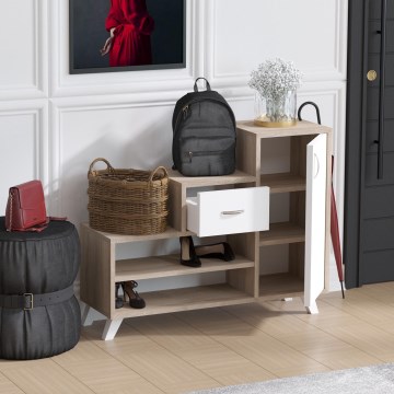 Kenkäkaappi RETRO 77x90 cm beige/valkoinen
