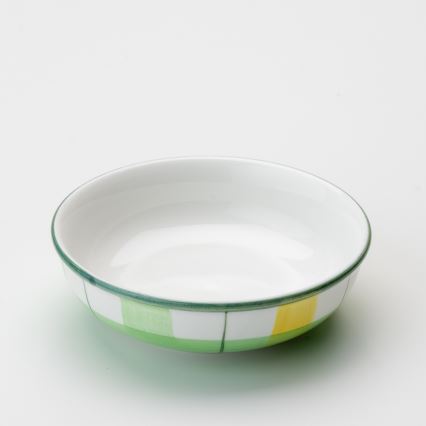 Keraaminen kulho 13 cm vihreä valkoinen