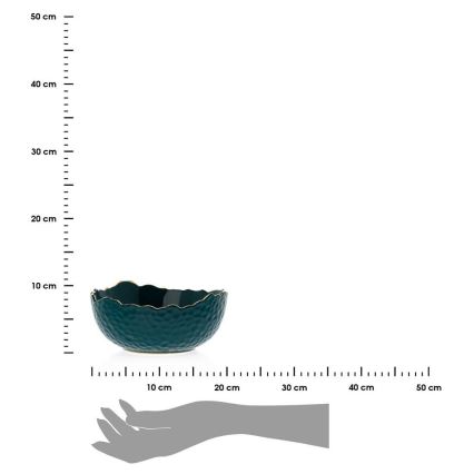 Keraaminen kulho TIGELLA 20 cm vihreä/kulta