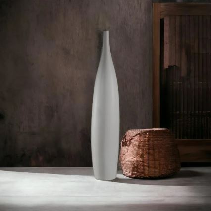 Keraaminen maljakko 70 cm, valkoinen