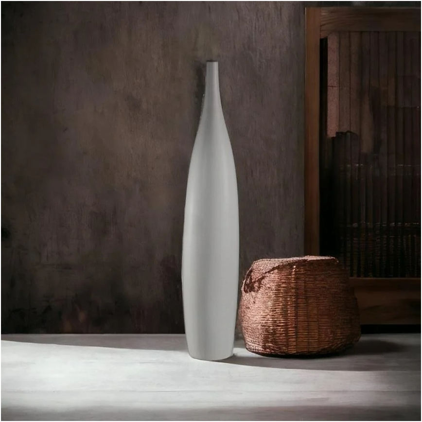 Keraaminen maljakko 70 cm, valkoinen