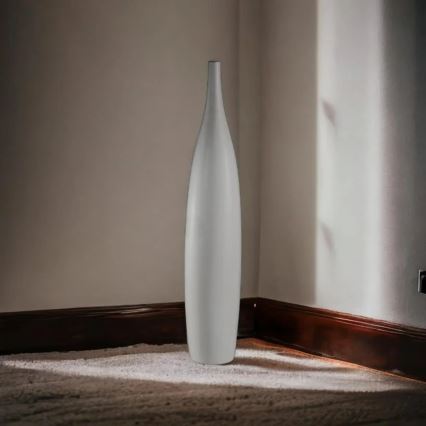 Keraaminen maljakko 70 cm, valkoinen