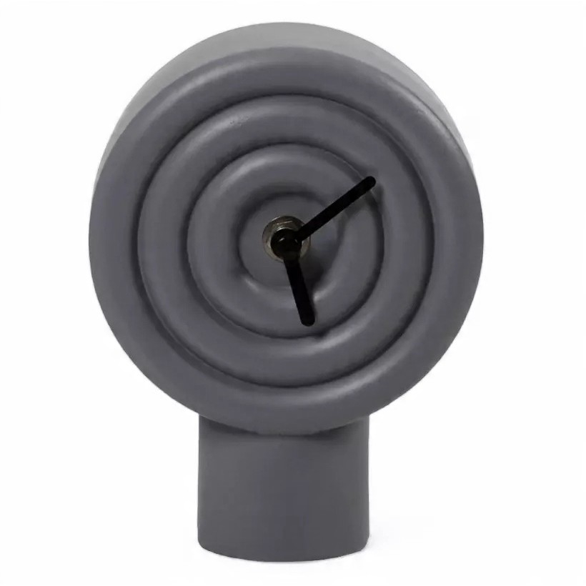 Keraaminen pöytäkello 16 cm 1xAA harmaa