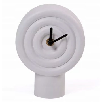 Keraaminen pöytäkello 16 cm 1xAA valkoinen