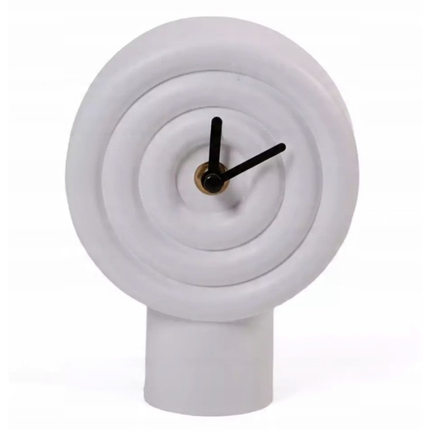 Keraaminen pöytäkello 16 cm 1xAA valkoinen