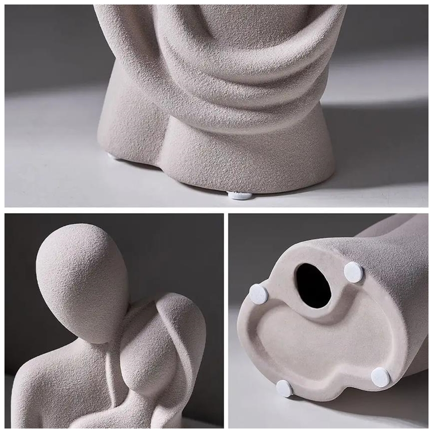 Keraaminen pöytäkoriste 21x8,5x10 cm, valkoinen