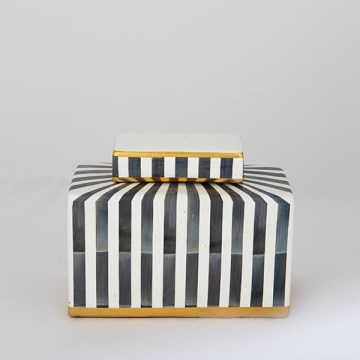 Keraaminen vaasi 20,5x16x9 cm sininen/valkoinen/musta