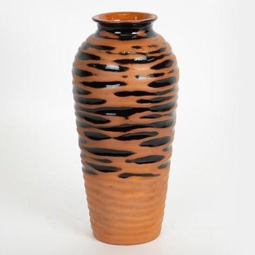 Keraaminen vaasi 28,8x13,5 cm tiili/musta